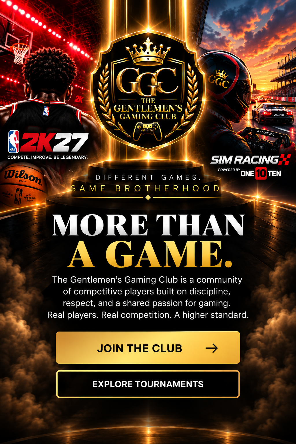 GGC competitive gaming club featuring NBA 2K27 and Sim Racing